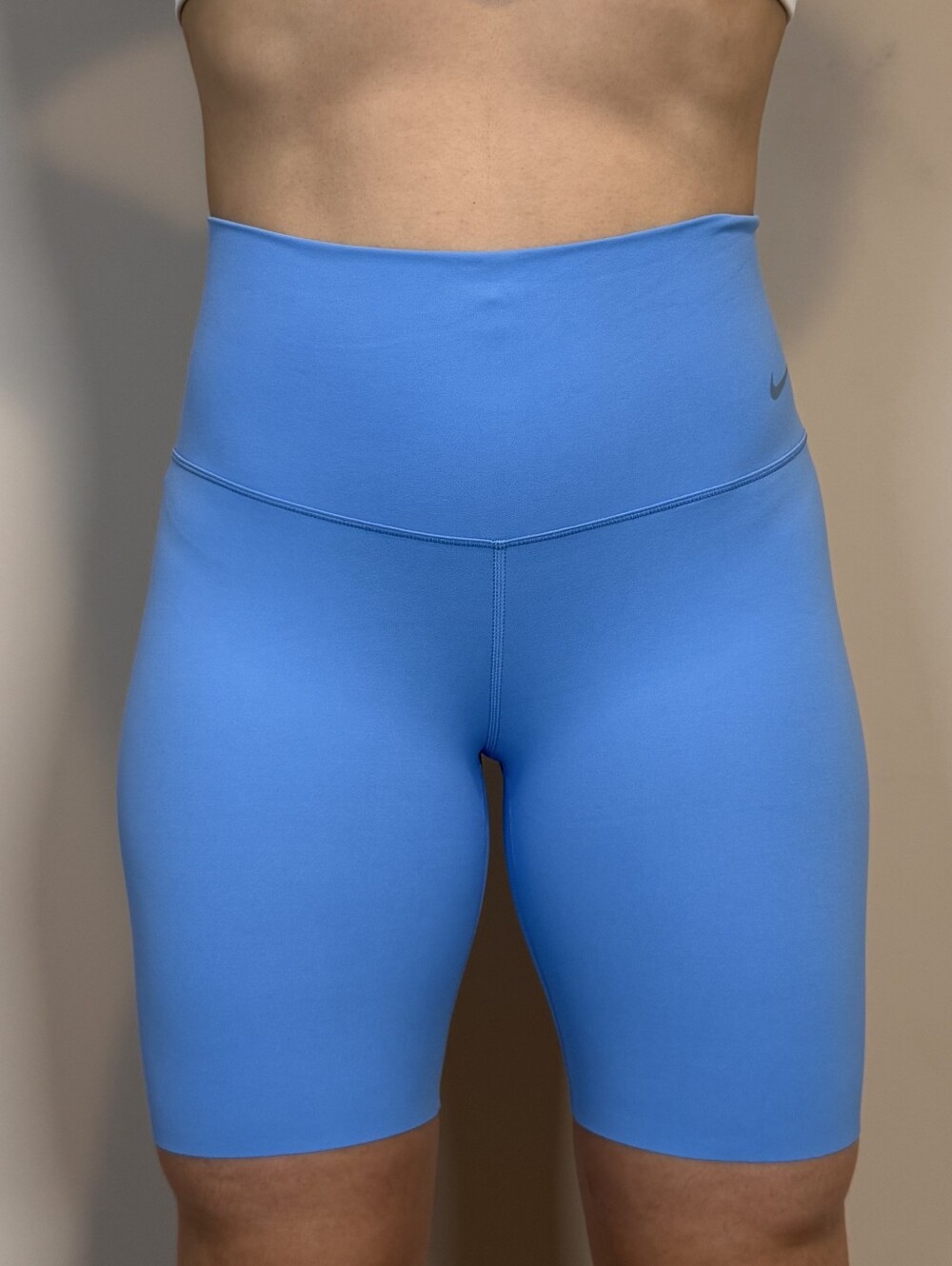 Nike Universa Women's High-Waisted 8" Biker Shorts - Color Blue - Small